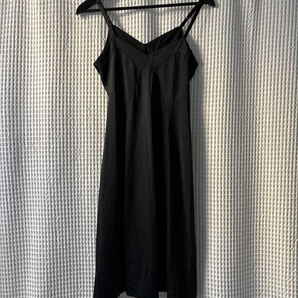 Vintage Van Raalte sleek minimalist black slip dress lingerie coqutte vixen 34 - Picture 3 of 5